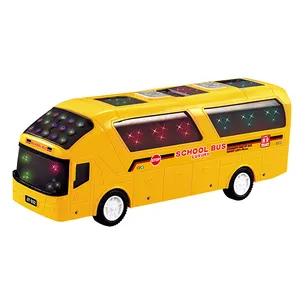 سيارة كهربائية مخصصة لعبة مركبات حافلات مدرسية مع عثرة أوتوماتيكية والانتقال مع أضواء 4D لعب للأطفال للبيع