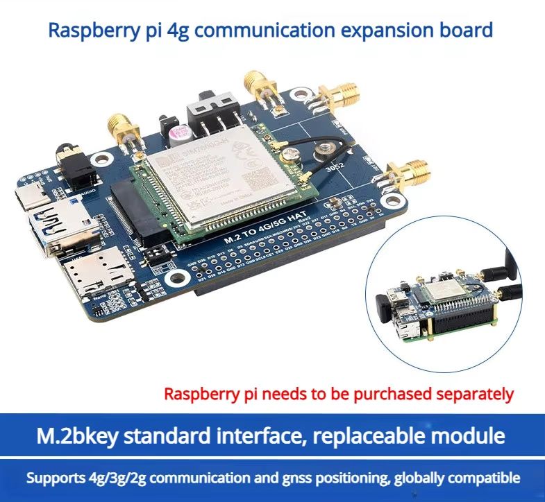 GGDX Chipboard Waveshare Raspberry Pi SIM7600G-H M.2 Communication ...