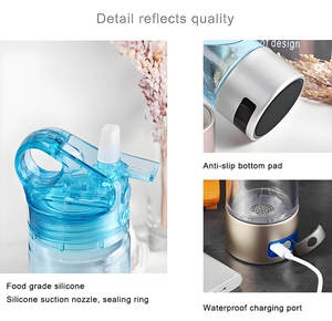 WEIZI - Generador de Agua Rica en Minerales Portátil de 400 ml, Electrolisis con Membrana SPE, Pureza del 99,999%, 12 V, 7 W, para el Hogar y el Automóvil, YZ-HA02 - Product Image 3