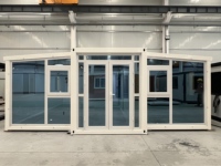 Villas préfabriquées de haute qualité au design moderne avec vitrages, maisons mobiles extensibles de 20/30/40 pieds, bureaux, hôtels