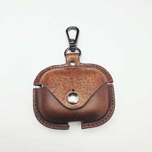 Étui en cuir marron pour écouteurs sans fil, étui en cuir pour <span class=keywords><strong>Air</strong></span> Pods Pro - Product Image 1
