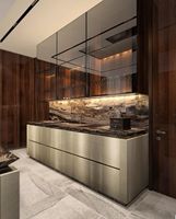 Cuisine Modulaire de Luxe BNITM pour Villa – Design Moderne avec Évier en Marbre/Placage pour Rénovations Résidentielles Haut de Gamme