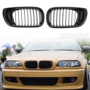 RMAUTO ชุดกระจังหน้ารถยนต์ 1 คู่ สำหรับ BMW E46 4 ประตู ซีรีส์ 3 ปี 2002-2005 รุ่น 330i สีดำเงา แต่งรถยนต์ - Product Image 2