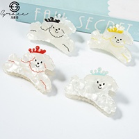 Pince à cheveux motif chien de dessin animé mignon, pince requin polyvalente tendance, pince à chignon personnalisable avec logo pour femme, accessoire capillaire.