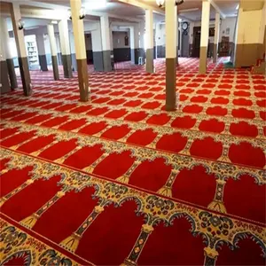 Großhandel niedriger Preis Moschee-Steppenaufsatz Gebetsmatte für muslimischen islamischen Teppich und Wand zu Wand Moschee-Steppenaufsatz