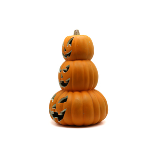 Décoration d'Halloween en forme de citrouille empilée à 3 niveaux avec lumière LED, décoration de table effrayante pour la <span class=keywords><strong>maison</strong></span>, les fêtes et les maisons hantées - Product Image 3