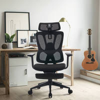Chaise de direction moderne pour la maison ou le bureau avec repose-pieds réglable et siège pivotant en tissu, chaise de conférence rotative