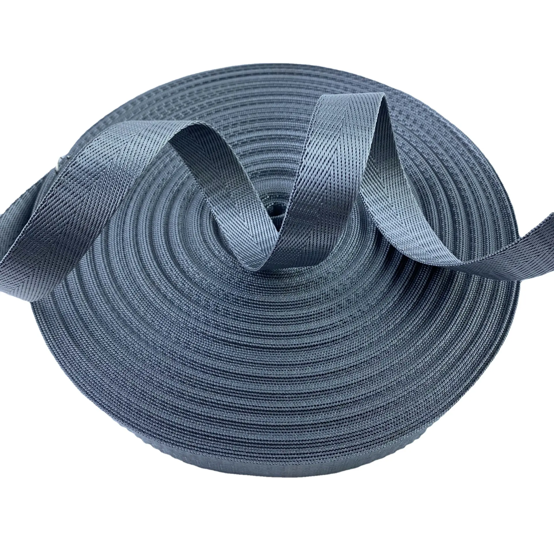 Prezzo di fabbrica A Spina di Pesce 100% Tessitura di Nylon Cintura di Sicurezza del carbone di legna di Colore grigio Piccolo Moq Poliestere Cintura di Sicurezza 2 ''Tessitura Cinghia