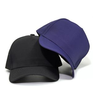Sunscreen Waterproof Unisex Golf <b>Baseball</b> <b>Cap</b> 5-Panel Sporty Summer 100% Cotton Mesh Fabric Metal Buckle Laser Punched Wholesale - Product Image 4