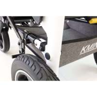 Silla de Transporte para Adultos, Diseño Moderno, Silla de Ruedas Manual de Aluminio, Manillar Único, Marco Blanco, Tapicería Acolchada, Liberación Rápida
