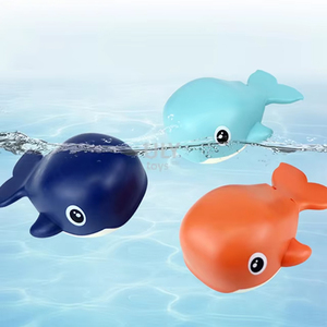 Nouveau design de jouets de bain de baleine de natation mignons pour enfants jouets de bain de bébé en plastique à remonter pour la douche et la salle de bain - Product Image 1