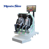 Renixsim Coin Operate 9d Vr Cinema Rotación de 360 grados Entretenimiento Parque temático Simulador de interior Vuelo Montaña rusa