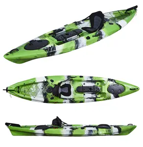 Bote de plástico para pesca, canoa, kayak, 1 asiento