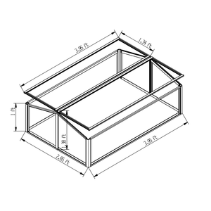 Compact Aluminum PC <strong>Greenhouse</strong> Portable for Home <strong>Balcony</strong> Seedling - Product Image 6