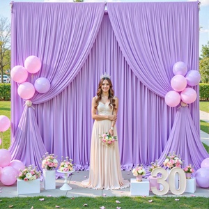 Voilages simples pour arche de <span class=keywords><strong>mariage</strong></span>, rideaux de fond transparents en polyester <span class=keywords><strong>blanc</strong></span> pour décorations de <span class=keywords><strong>mariage</strong></span> en extérieur, fêtes et plafonds - Product Image 6