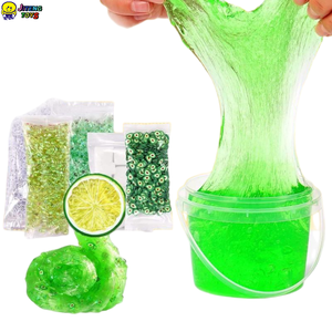 JITENG Wholesale Customize Non-toxic Slime rainbow Colorful Crystal Slime Kit Complete Crystal Cupcake Slime Kit ASMR - Product Image 1