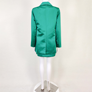 Set di abiti e smoking da donna con decorazione di perle e Set di smoking in raso verde indefinito A7043 - Product Image 3
