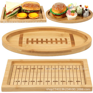 Plateau en bois de bambou Hongmao, ovale, couleur naturelle, pour pain, pâtisseries, fruits, plateau de service, style simple - Product Image 5