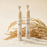 Crème pour les yeux au riz LAIKOU 15g avec applicateur CoolTouch, anti-rides, hydratation intense, cible les rides de déshydratation, extrait de ferment de son de riz