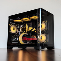 Boîtier PC Gaming Lovingcool, nouveau style, verre trempé incurvé, ventilateurs RGB, USB 3.0, format Mid Tower, compatible MATX et ITX.