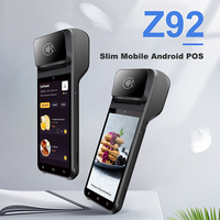 نظام نقاط البيع Z92 مع برنامج وعتاد، شاشة LCD 5.5 بوصة، نظام أندرويد 13/14/16، ذاكرة وصول عشوائي 2 جيجابايت، طابعة حرارية للدفع المحمول والبيانات الإلكترونية