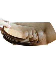 Barquettes jetables en papier kraft pour restauration rapide, forme rectangulaire, pour frites, boîtes à snacks, saladiers et biscuits, à emporter, carrées, en carton - Product Image 6