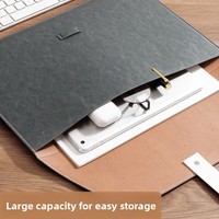 Porte-documents VD en PU, format A4, grande capacité, organiseur de fichiers, personnalisable avec impression de marque, fermeture à glissière