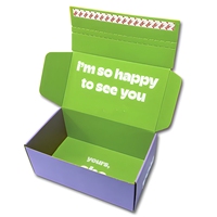 Boîte en papier rose auto-adhésive avec logo personnalisé, bande de déchirement, fermeture éclair facile, boîte d'expédition logistique express pour les petites entreprises