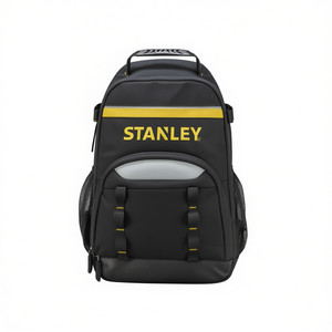Mochila Portaherramientas Stanley de 18 Pulgadas en Negro con Bolsillos Laterales de Malla y Compartimento Frontal para Herramientas y Accesorios - Product Image 2