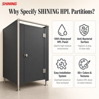 Toilettenkabinen-HPL-Platte, wasserdicht, mit Phenolharz-Kern, für Sanitärbereiche