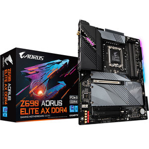 GIGABYTE Z690 AORUS ELITE AX DDR4 เมนบอร์ดรองรับโปรเซสเซอร์ 12900K 12700K LGA1700 Z690 เมนบอร์ดซีรีส์ Z690 เมนบอร์ด - Product Image 1
