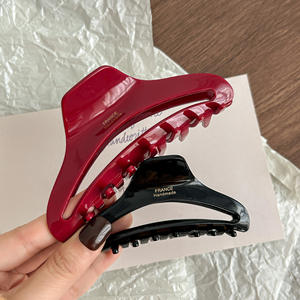 时尚独特设计快速造型抓握树脂发夹引领潮流醋酸材料发爪 - Product Image 1