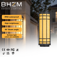 BOHONG Applique murale LED carrée populaire et durable pour jardin paysager, en acier inoxydable 304, effet marbre, étanche IP65, 16W, garantie 5 ans pour l'extérieur