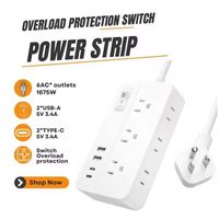 Multiprise 3 prises US 1875W avec ABS ignifuge |   Interrupteur de surcharge 10A |   Longueur et couleur personnalisées