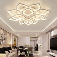 Plafonnier carré d'usine avec télécommande, design moderne pour salon et chambre, luminaires décoratifs, lustre LED en acrylique