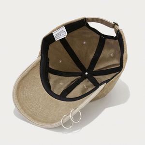 Gorras de Béisbol Retro para Hombre y Mujer, Estilo Urbano, Deportivas, de Algodón Lavado, con Anillos Metálicos, Protección Solar para Exteriores - Product Image 6