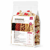 Teh Herbal Cina Premium 30 Kantong Piramid Ginseng Maca Goji Berry Mulberry Kurma Merah Teh Lima Harta Karun Kemasan Stand Up Pouch