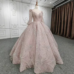Jancember DY5660 Puff Sleeve Sweetheart Neck Ball Gown Fashion Elegant Best Quality Formal Dresses Evening