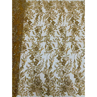 5 yards cristal paillettes luxe broderie perles mariage Tulle à la main perlé mariée dentelle tissu pour robes