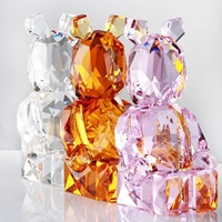 Ours en cristal Bajia Violent Bear, figurine de collection tendance, ornement de bureau à la mode, décorations en cristal