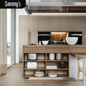 2025 Modern Modular Kitchen <strong>Cabinets</strong> with Laminate Glass Countertops Marble Artificial Faucet Drawer Basket Sink Hinge China - Product Image 2