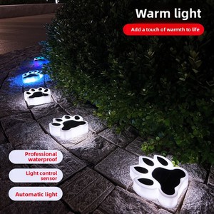 Lampes solaires LED IP65 étanches à intensité variable avec batterie incluse, en forme de patte de chat, pour jardin, cour, pelouse, balcon, paysage nocturne - Product Image 2