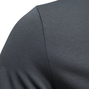 T-shirt pour homme à col rond, couleur unie, manches courtes, respirant, séchage rapide, polyester/coton, couleur et taille personnalisées, style streetwear tendance - Product Image 5