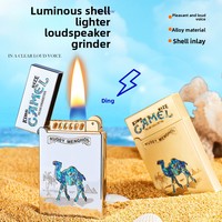 Nouveau Briquet à Kérène Métallique Sonore Coloré 2026, Écologique et Durable, Motif Chameau, Tendance Rétro, Idéal pour Hommes (Anniversaire/Fêtes)