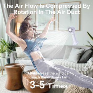 Silent Brushless Motor Bladeless Wearable Mini Portable Fan with 2000mAh <b>Battery</b> USB/Car/Outdoor Use Household - Product Image 5