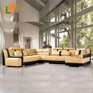 नई शैली सोफे आर्मरेस्ट हेडरेस्ट 8 सीटर फर्नीचर सोफे आकार वास्तविक चमड़े के सोफे को आकार देते हैं - Product Image 3