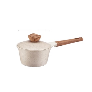 Hạt gỗ không dính chảo với <span class=keywords><strong>Bakelite</strong></span> xử lý nhôm đồ nấu nướng cho nhà nấu ăn cảm ứng mềm mại - Product Image 2