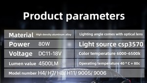 Faro LED para Auto y Motocicleta |   H4 H7 H18 H19 |   Mini Lente Integrada Plug&Play |   Corte de Línea - Product Image 5