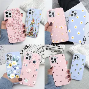 Soft Tpu Case Voor Xiaomi Mi Redmi Note 9 10 10T 9T 8T 8 9A 7A 7 9S Pro Lite Se Mi Poco X3 Pro Nfc F3 A3 Case Daisy Cover Fundas