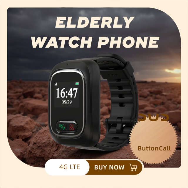Elderly GPS Health Tracker Smartwatch SIM Card LCD Display IP68 Waterproof Heart Rate Monitoring Wearable Devices Oem Smartwatch